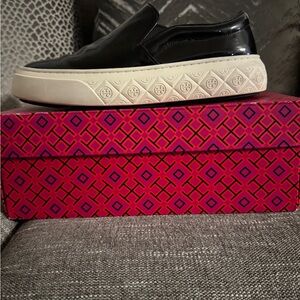 Tory Burch Black Slip-On Sneakers